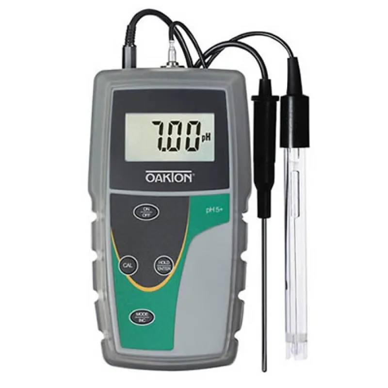 OAKTON pH 5+ [WD-35613-53] pH/Temperature Meter w/ Probe & NIST-Traceable Calibration