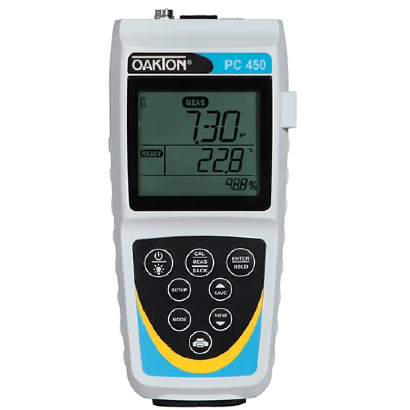 OAKTON pH/CON 450 [WD-35630-34] Portable pH / mV / Conductivity / TDS / Salinity / Temperature Meter w/ NIST Certificate Calibration