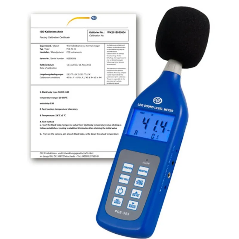 PCE Instruments PCE-353 [PCE-353-ICA] Sound Level Meter with ISO Calibration Certificate