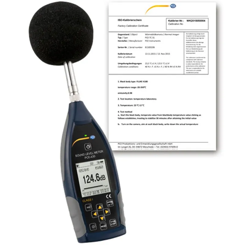 PCE Instruments PCE-430 [PCE-430] Class 1 Data Logging Sound Level Meter with Certificate
