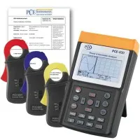 PCE Instruments PCE8301ICA  [PCE-830-1-ICA] Three Phase Power Data Logger Meter w/ 3x PCE-6801 Current Probe (100A) and ISO Calibration Certificate 