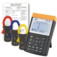 PCE Instruments PCE8302ICA [PCE-830-2-ICA] Three Phase Power Data Logger Meter w/ 3x PCE-6802 Current Probe (1000A) and ISO Calibration Certificate 