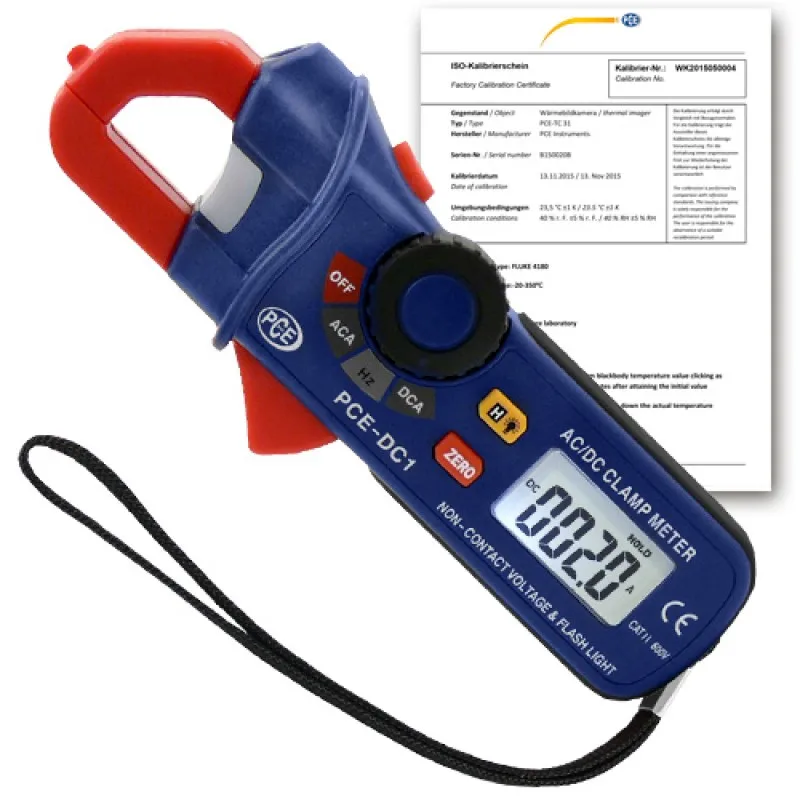 PCE Instruments PCEDC1 [PCE-DC1-ICA] Mini Digital Multimeter w/ ISO Calibration Certificate