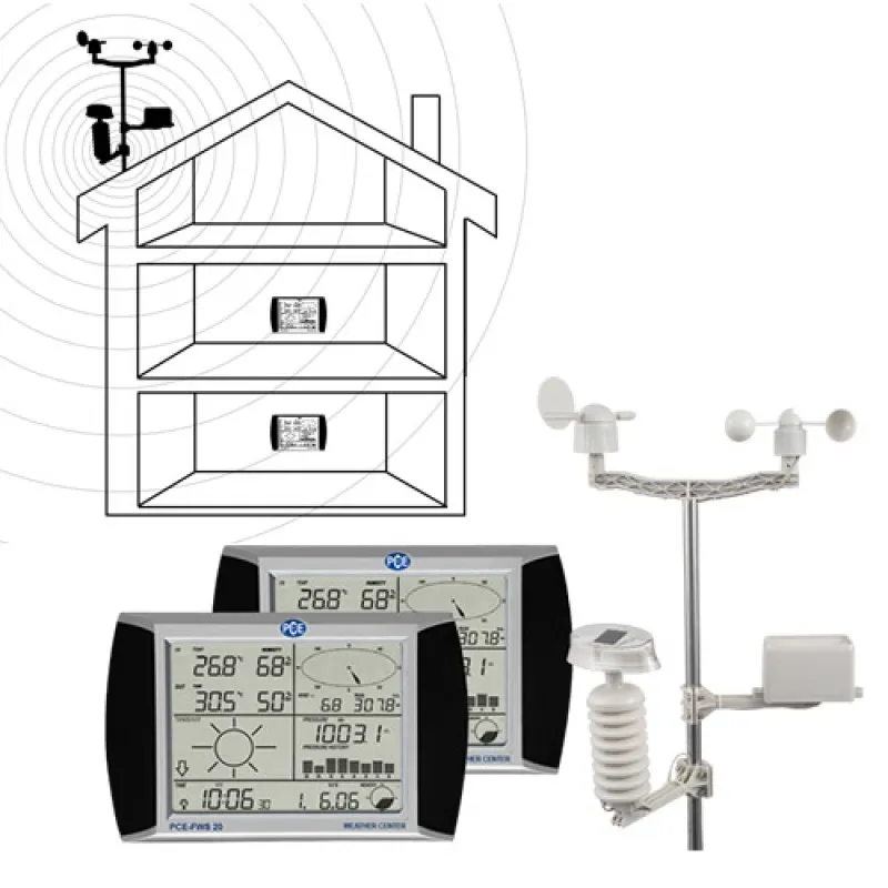 PCE Instruments PCE-FWS 20 [PCE-FWS 20-1] Temperature Meter and Meteorological Station