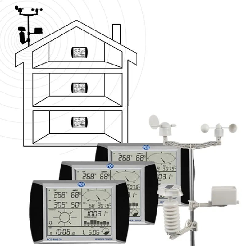 PCE Instruments PCE-FWS 20 [PCE-FWS 20-2] Temperature Meter and Meteorological Station