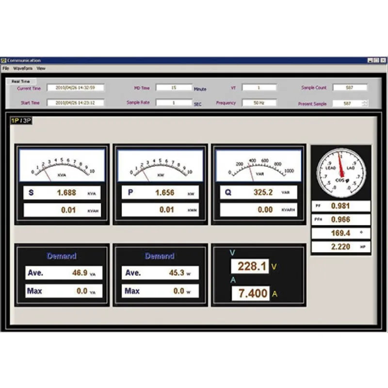 PCE Instruments PCEGPA62 [PCE-GPA 62] Three-Phase Digital Multimeter