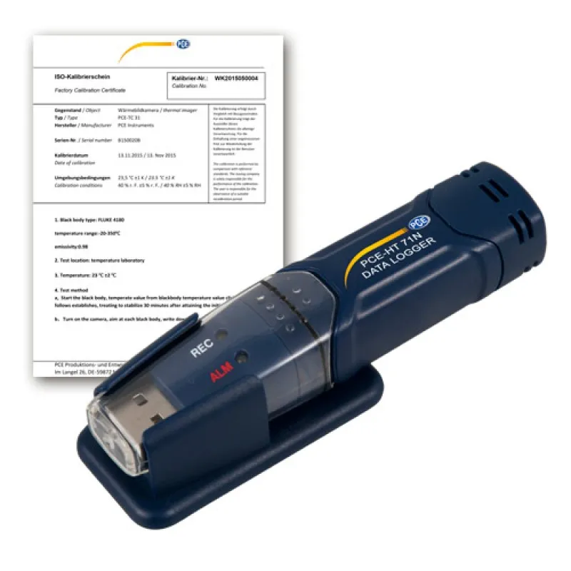 PCE Instruments PCE-HT 71N [PCE-HT 71N-ICA] Temperature Meter -35 to 80ºC (-31 to 176ºF) w/ ISO Calibration Certificate