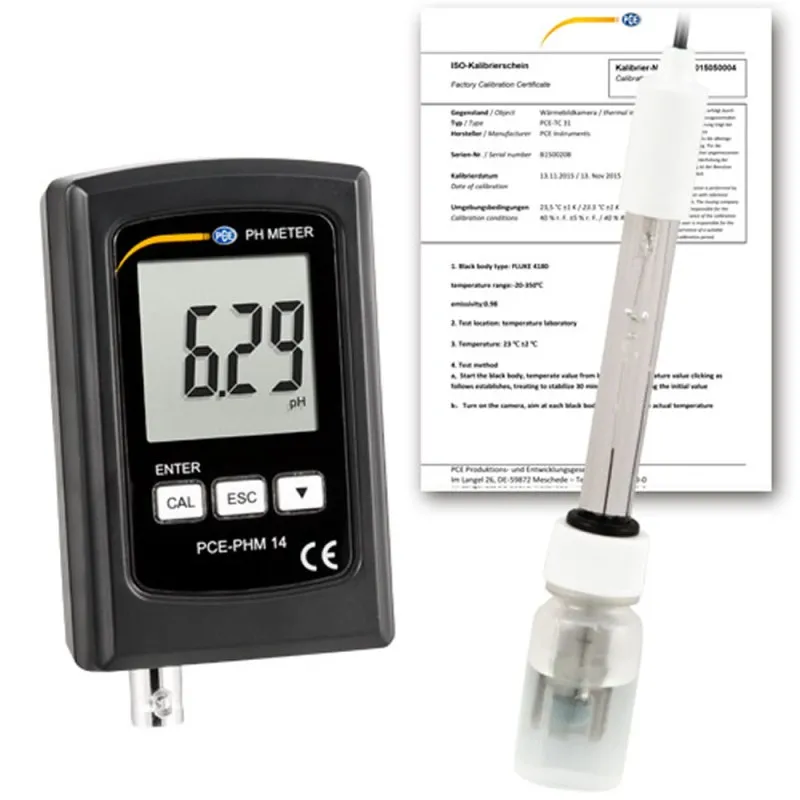 PCE Instruments PCE-PHM 14 [PCE-PHM 14-ICA] pH Meter w/ ISO Calibration Certificate