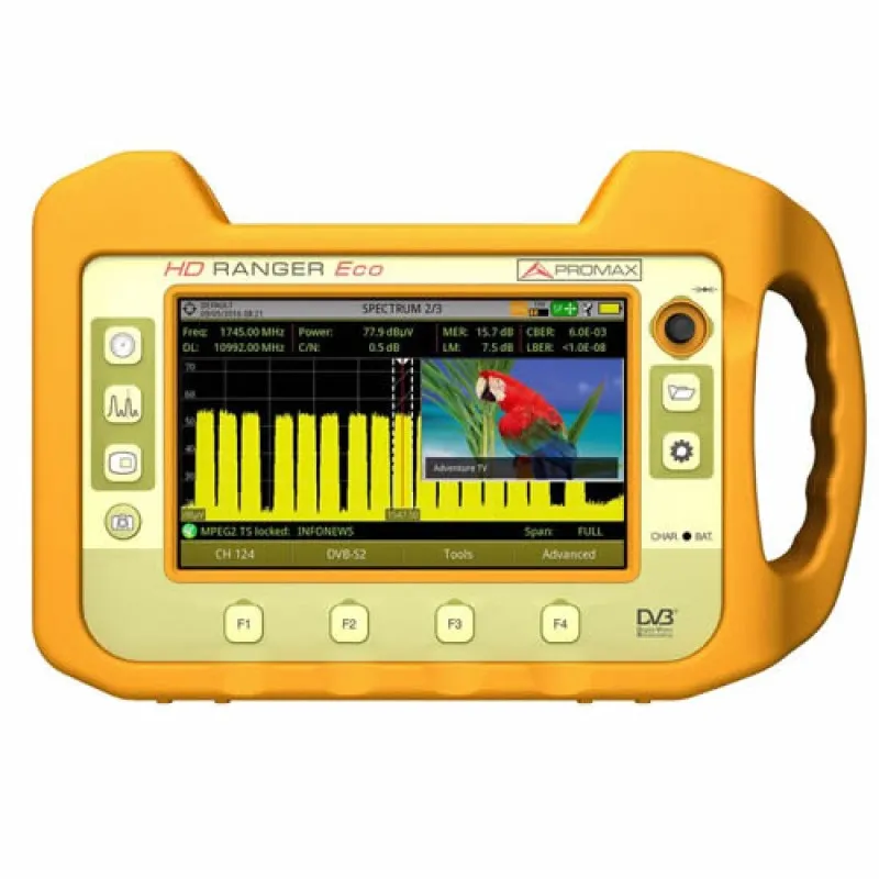 Promax HD RANGER Eco [HDRANGERECO] TV/Satellite Signal Analyzer with Triple-Split Display