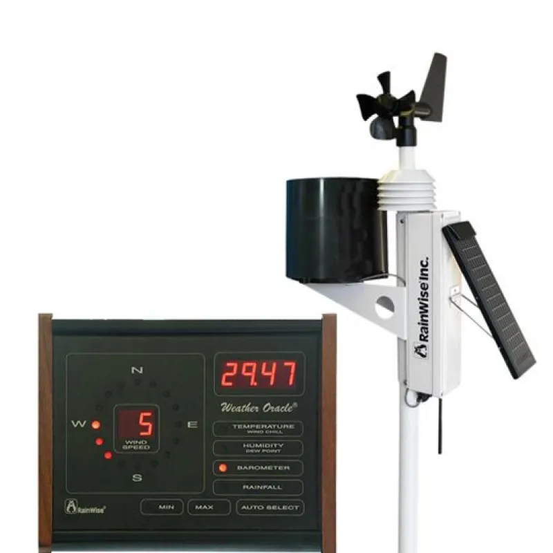 RainWise MK-III-RTI [RW-MKIII-RTI-BSC] Solar Powered Wireless Pro Weather Station w/ Oracle Wood Trimmed Base Unit