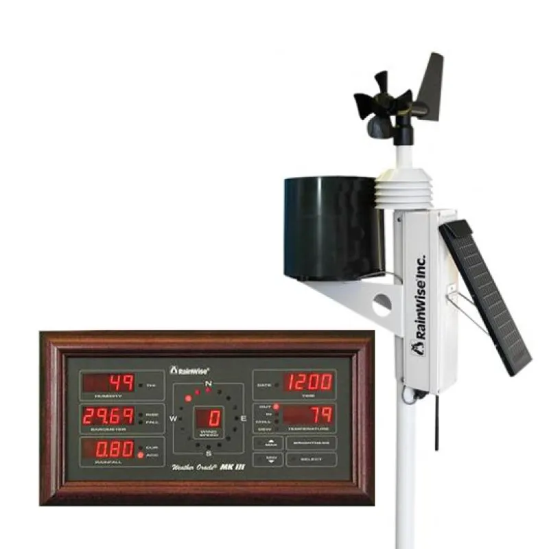 RainWise MK-III-RTI [RW-MKIII-RTI-MAH] Solar Powered Wireless Pro Weather Station w/ Mahogany Base Unit
