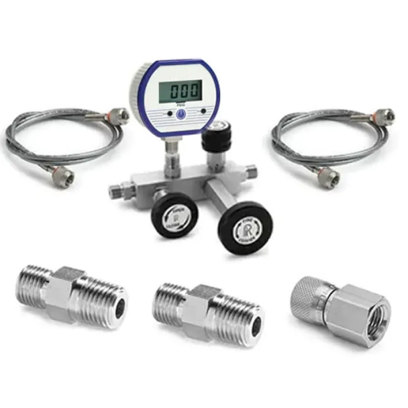 Ralston QTCM1KPSIGM Calibration Manifold Full Kit (0 - 1000 PSI, 1/4" Female NPT, Analog Gauge) 
