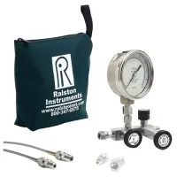 Ralston QSCM5KPSIGM Calibration Manifold Full Kit (0 - 5000 PSI, 1/4" Female NPT, Analog Gauge) 
