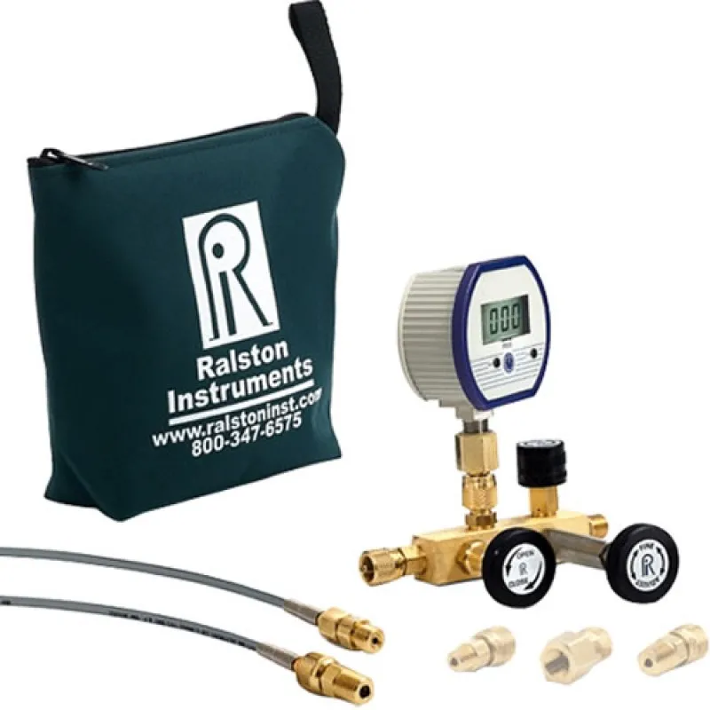 Ralston QTCM-1KPSIG-D [QTCM-1KPSIG-D] Calibration Manifold Full Kit (0 - 1000 PSI, 1/4" Female NPT, Digital Gauge) 