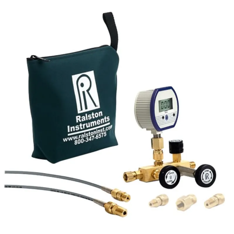Ralston QTCM1KPSIGD Calibration Manifold Full Kit (0 - 1000 PSI, 1/4" Female NPT, Digital Gauge) 