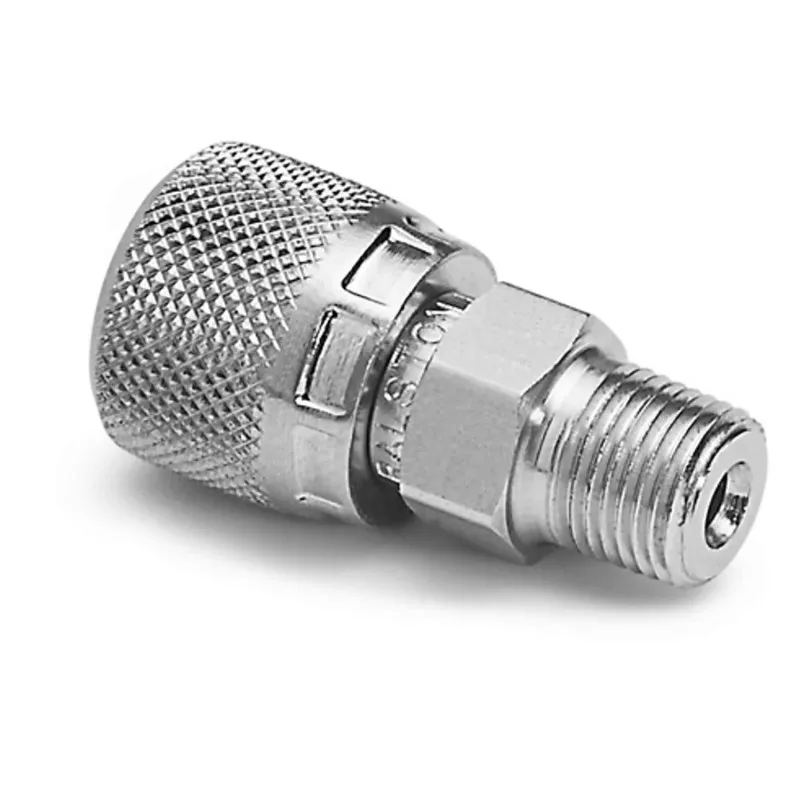 Ralston QTHA [QTHA-1MSA] 1/8" Male NPT x Female Quick-Test Pressure Calibrator Adapter, Stainless Steel