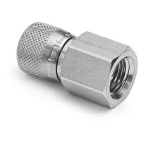 Ralston QTHA [QTHA-2FSA] 1/4" Female NPT x Female Quick-Test Gauge Adapter, Stainless Steel