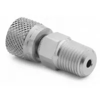 Ralston QTHA [QTHA-2MSA] 1/4" Male NPT x Female Quick-Test Pressure Calibrator Adapter, Stainless Steel