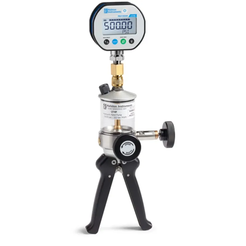 Ralston QTHP-5KPSIG-D [QTHP-5KPSIG-D]  Hydraulic Hand Pump, 5000 psi (345 bar / 35 Mpa), with 5000 psi Digital Pressure Gauge