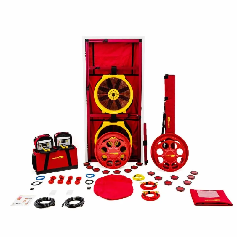 Retrotec 5000 [5210] Dual Blower Door System with Model 5000 Double Fan - Large Cloth Panel