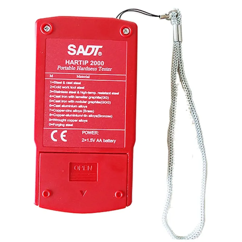 SADT HARTIP 2000 [HARTIP2000] Digital Leeb Portable Hardness Tester with RS232 Interface Metal Durometer Measuring Instrument 300 Data Hold