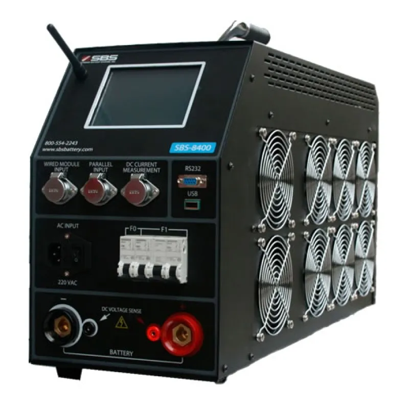 Storage Battery Systems SBS8400 [SBS-8400-220VAC]Programmable Constant Current DC Load Bank with Monitoring, 10-300VDC, 120ADC, 220VAC Line Input