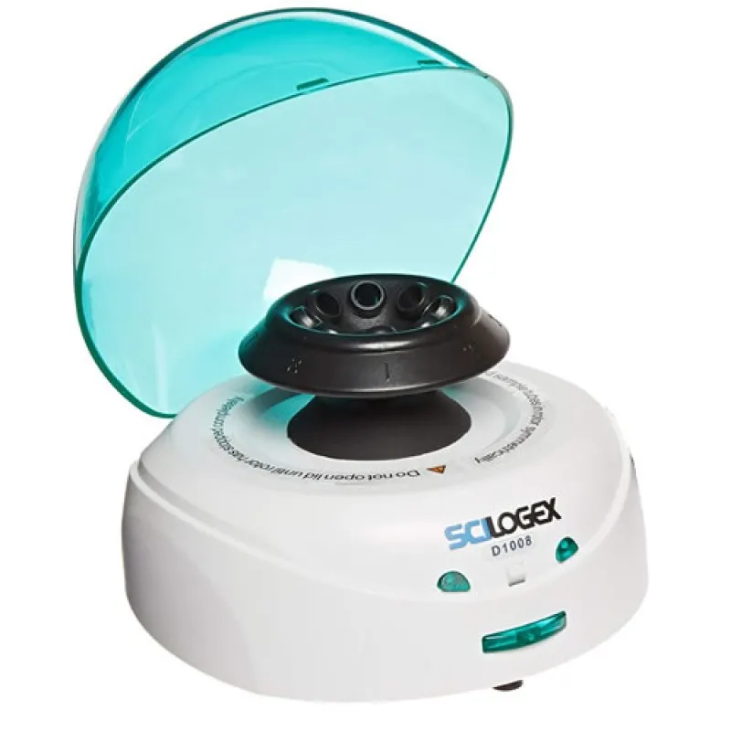Scilogex D1008 [914241419999] Analog Mini Centrifuge w/ Green Lid & 2 Rotors, 100-240V - Euro Plug