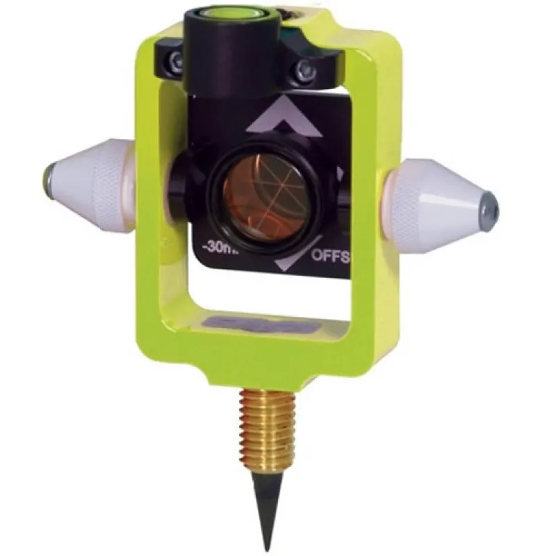 Seco 6405-11-FOR [6405-11-FOR] Mini Stakeout Prism with Site Cones, Fluorescent Yellow