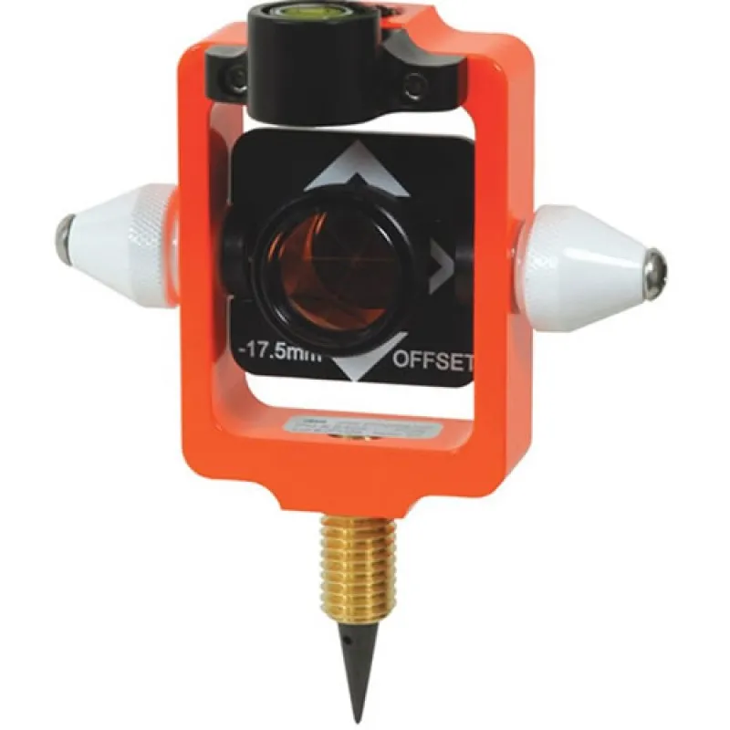 Seco 6405-12-FOR [6405-12-FOR] Nodal Point Stakeout Mini Prism With Site Cones, Fluorescent Orange