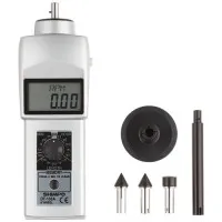 Shimpo DT-100A [DT-105A] Digital Contact Tachometer with LCD Display and 6" Circumference Wheel