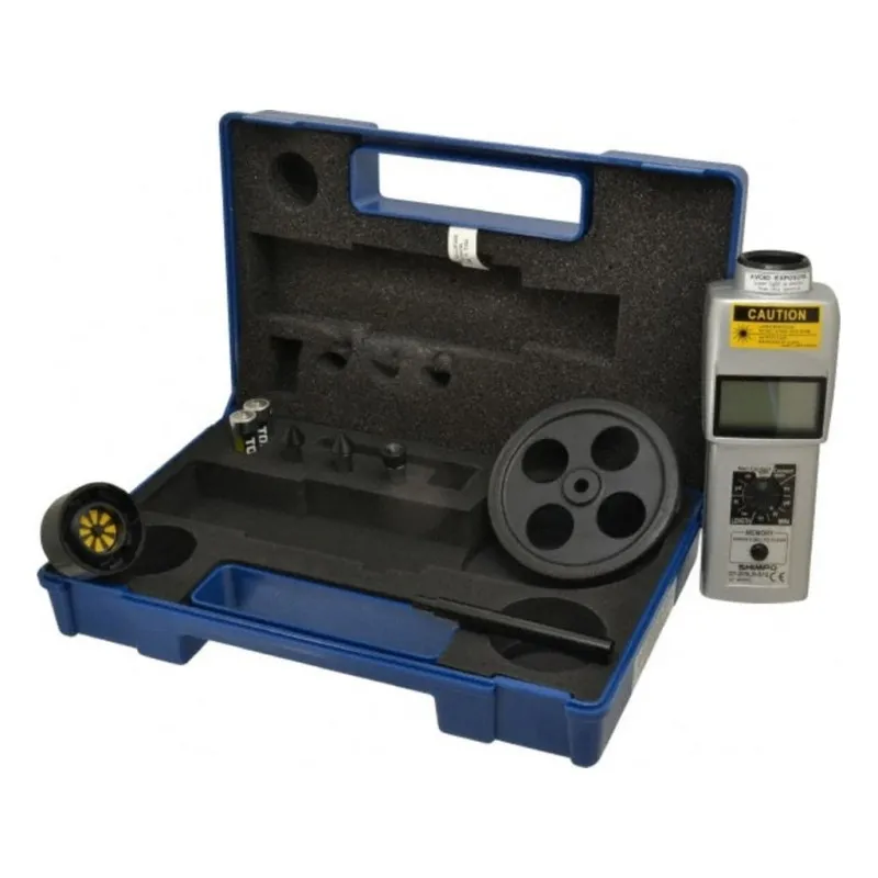 Shimpo DT-200LR [DT-205LR-S12] Contact / Non-Contact Tachometer with LCD Display and 12" Circumference Wheel 