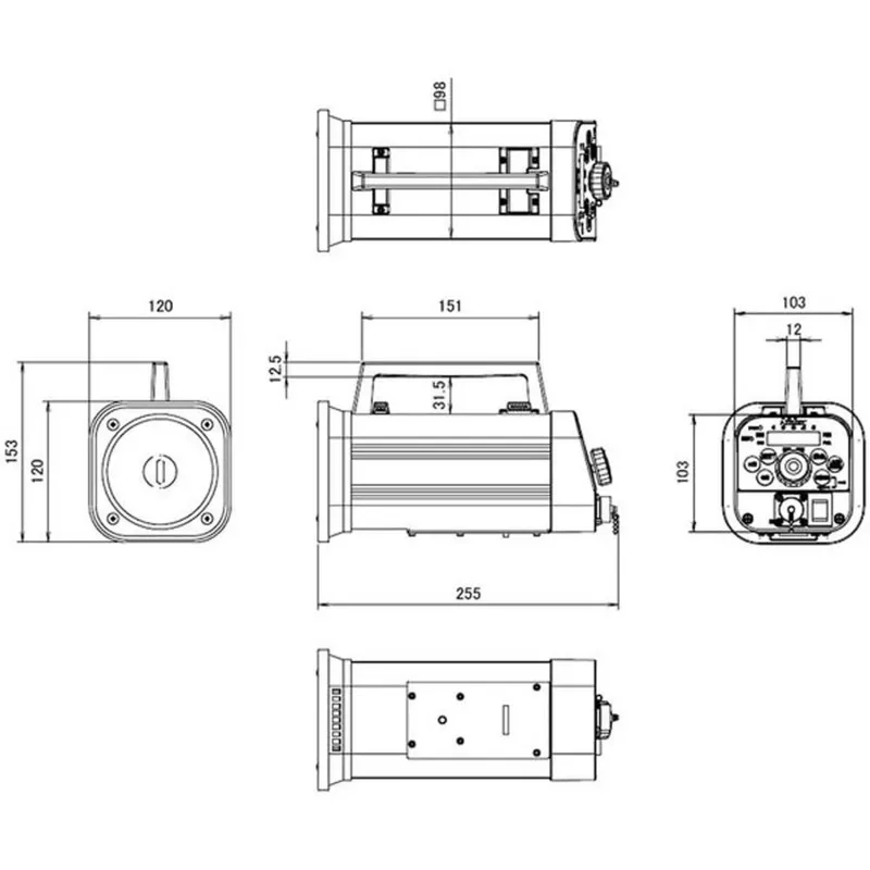 Shimpo DT-3015N [DT-3015N-EU] Portable Xenon Stroboscope With Rechargeable Battery, 230VAC