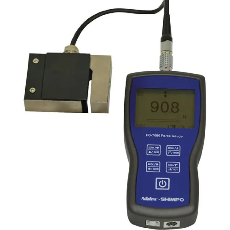 Shimpo FG-7000L Series [FG-7000L-S-10] Digital Force Gauge with Remote S-Beam Load Cell 2250 lb (10 kN)