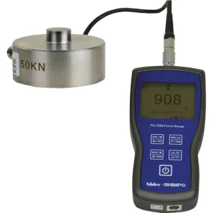Shimpo FG-7000L Series [FG-7000L-R-200] Digital Force Gauge with Remote Ring Type Load Cell  44 klb (200 kN)