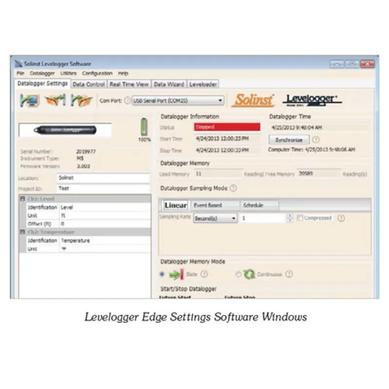 Solinst Levelogger Edge 3001 Water Level & Temperature Logger*DISCONTINUED SEE Levelogger 5*