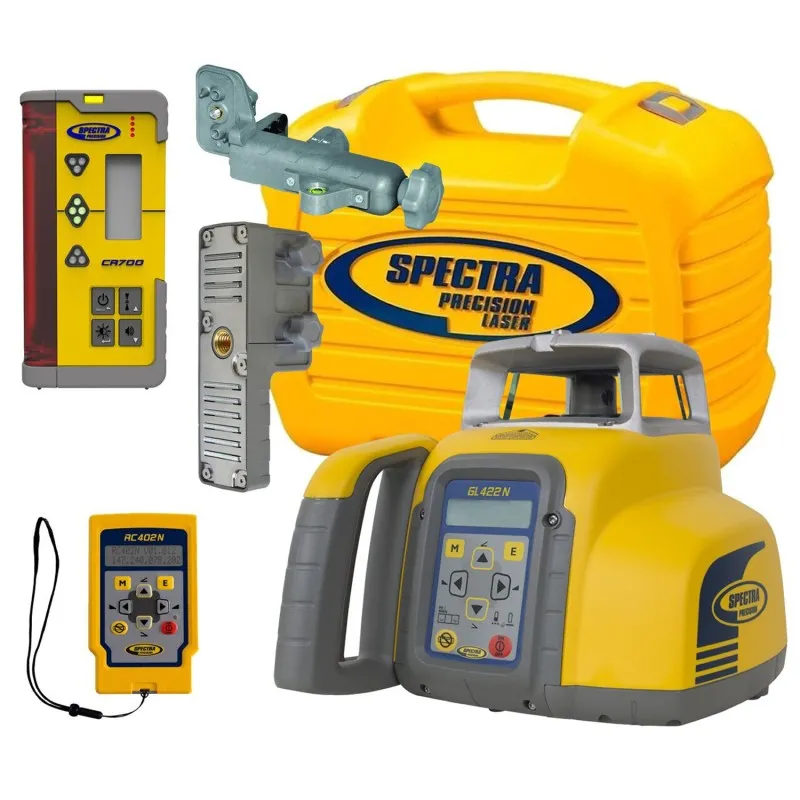 Spectra Precision GL422N14 [GL422N-14] Dual Grade Laser With CR700 Receiver w/ Magnetic Mount & RC402N Remote Control