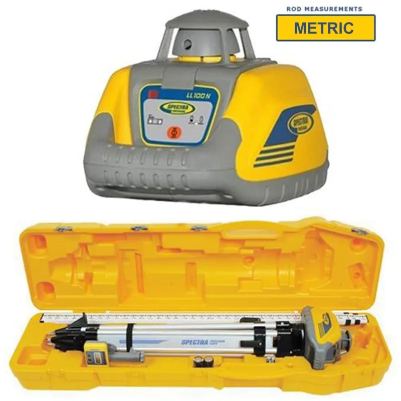Spectra Precision LL100N [LL100N-5] Single-Axis Self-Leveling Laser w/ Grade Rod Cut-Fill (Metric)