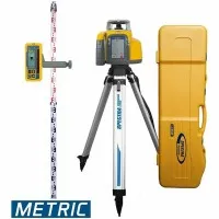 Spectra Precision LL300N [LL300N-3] Laser Level w/ HL450 Receiver, Alkaline Batteries, Tripod And Rod (Metric)