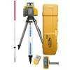 Spectra Precision LL300N [LL300N-5] Laser Level w/ RC601 Remote Control, HL450 Receiver, Tripod, Rod (Cut-Fill) and NiMH Rechargeable Batteries