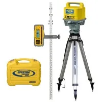 Spectra Precision LL500 [LL500-2] Self-Leveling Laser w/ HL700 Receiver, Alkaline Batteries, Tripod & Rod (Inches)