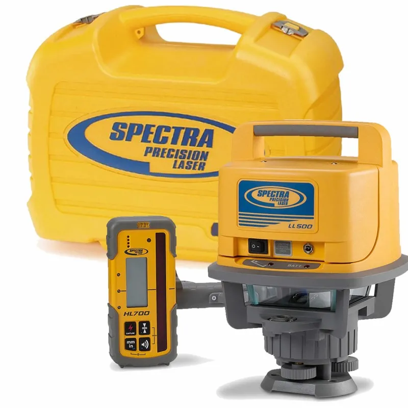 Spectra Precision LL500 [LL500] Self-Leveling Laser w/ HL700 Receiver & Alkaline Batteries