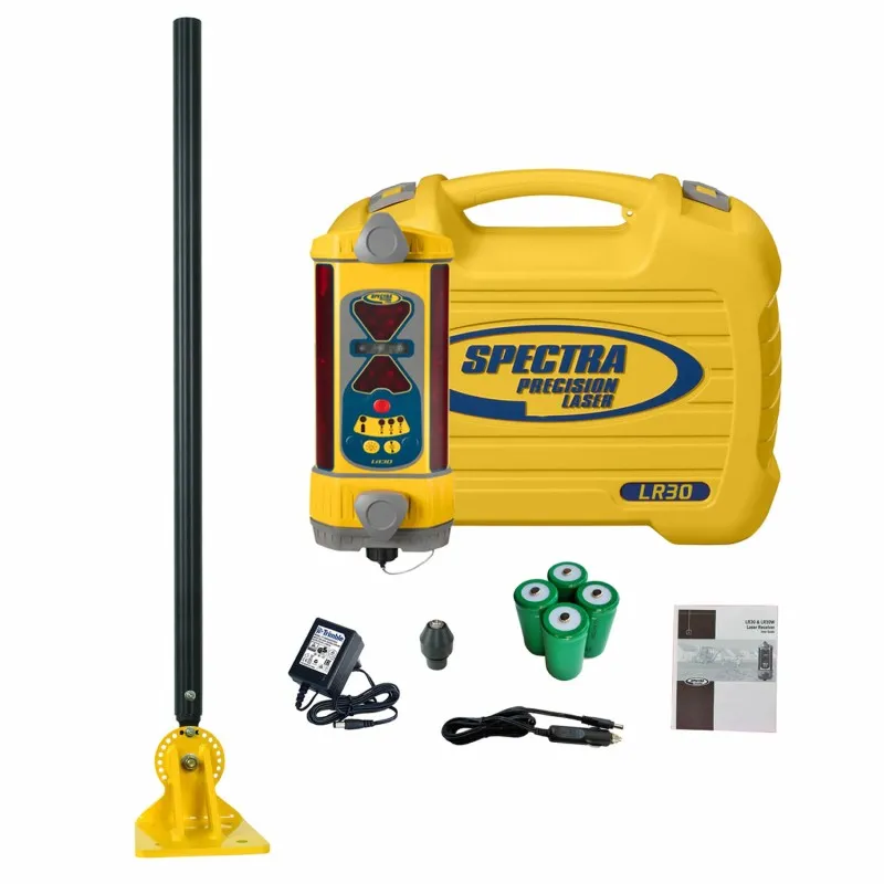 Spectra Precision LR-30 [LR30-DM] Non-Wireless Laser Receiver With DM-20 Dozer Mount & NiMH Batteries
