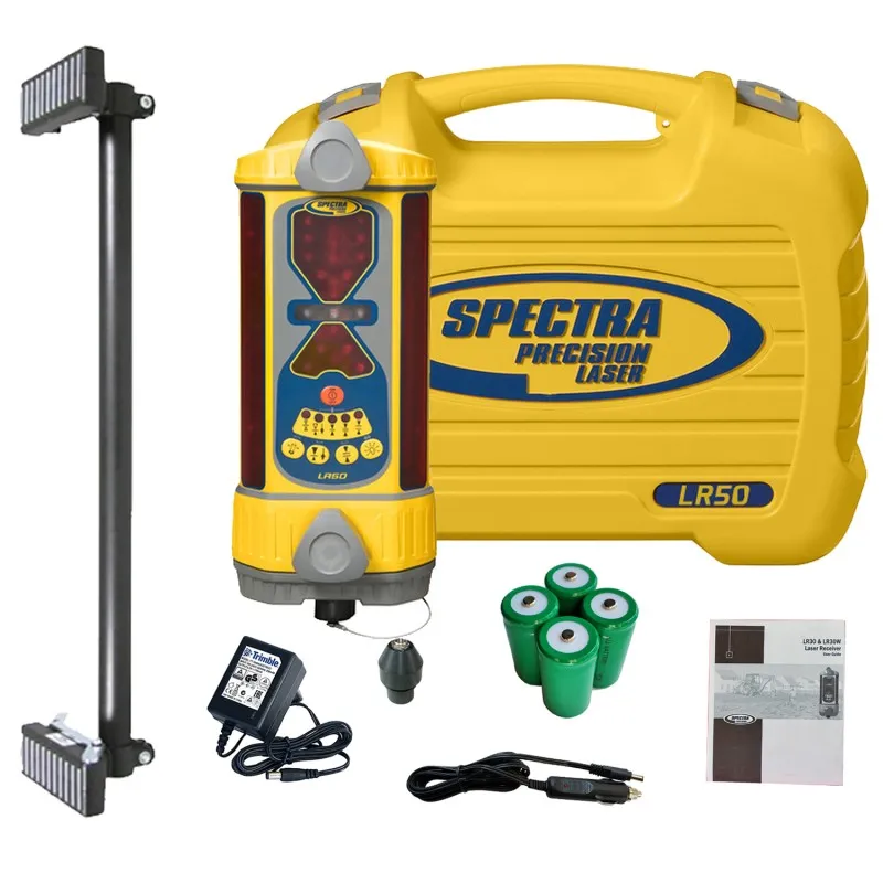 Spectra Precision LR-50 [LR50-MM] Non-Wireless Laser Receiver with MM-1 Magnetic Mount & NiMH Batteries