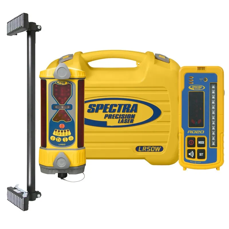 Spectra Precision LR-50W [LR50W-MM] Wireless Laser Receiver with RD20 Remote Display, MM-1 Magnetic Mount & NiMH Batteries