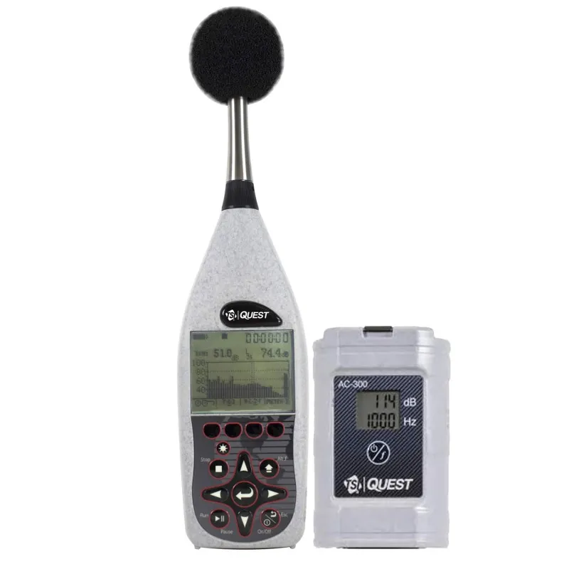 TSI Quest SoundPro SE [SP-SE-2-1/1-AC3] 1/1 Octave RTA Sound Level Meter (Class 2) with AC-300 Calibrator