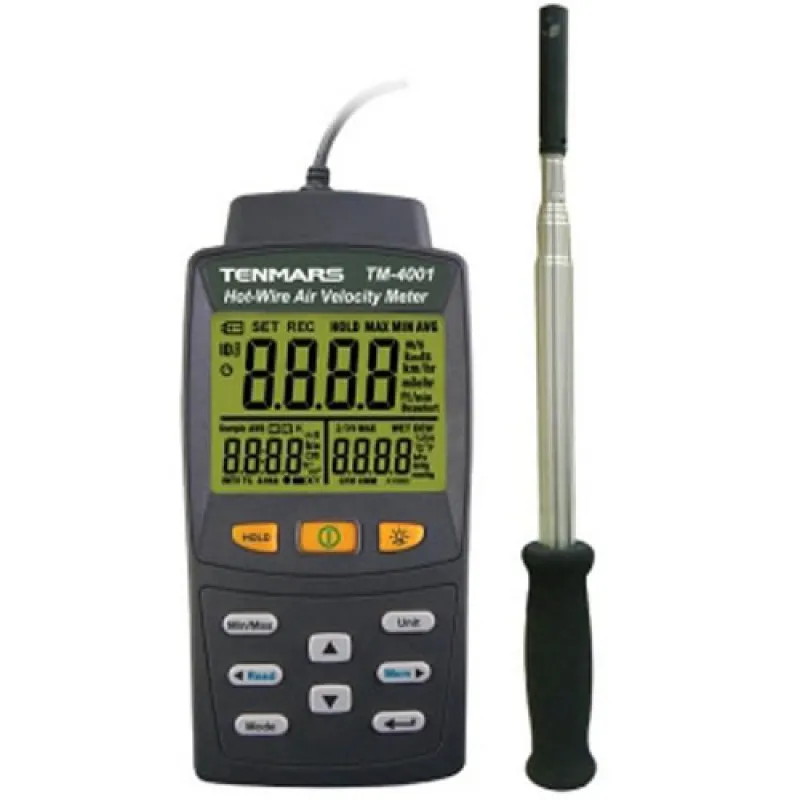 Tenmars TM-4002 Hot Wire Anemometer With Flow, Temp & Humidity