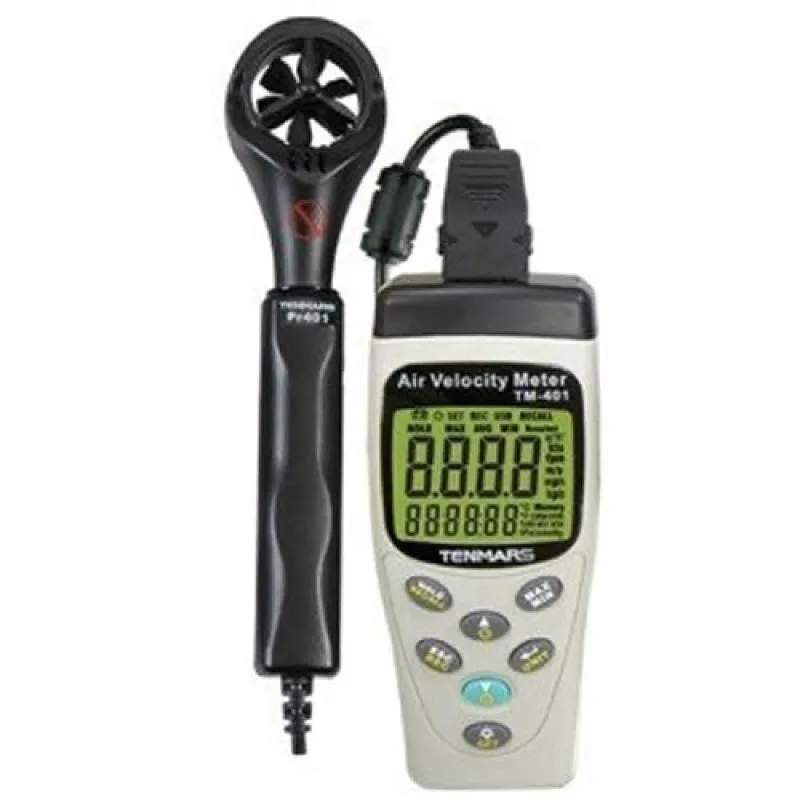 Tenmars TM-404 Air Velocity / Flow / Temperature / Humidity / Pressure Meter