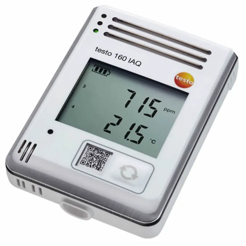 Testo 160 IAQ [0572 2014] Wi-Fi Data Logger with Display and Internal Sensors for Temperature, Humidity, CO2, and Atmospheric Pressure