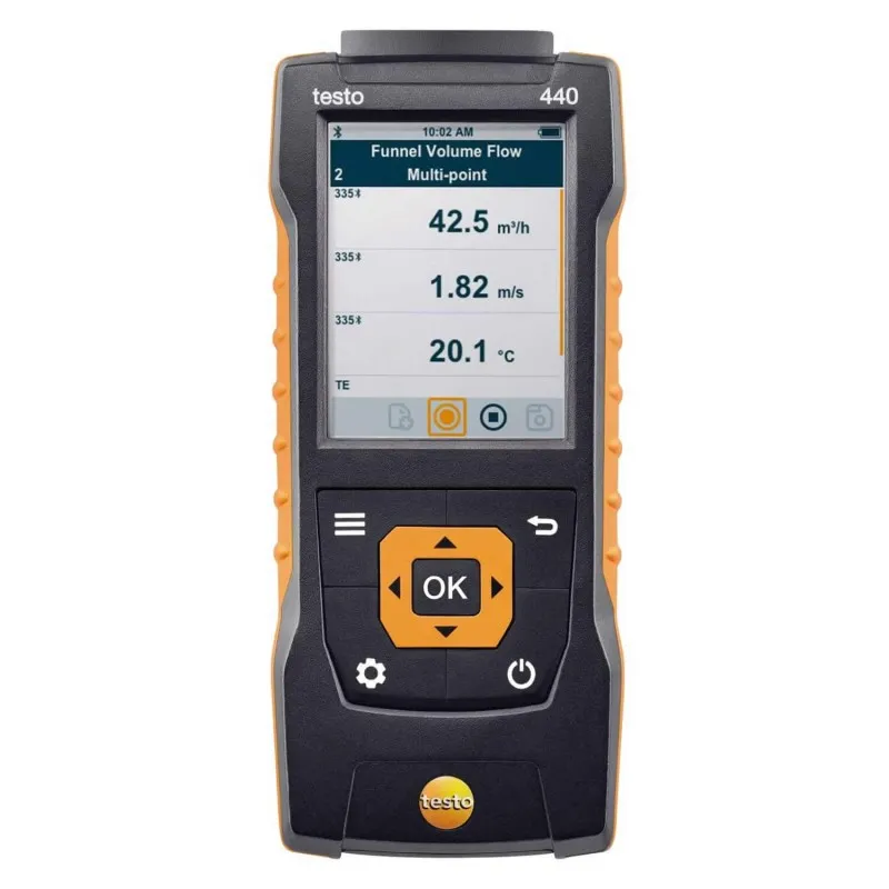 Testo 440 dP [0560 4402] Air Velocity and IAQ Measuring Instrument with Integrated Differential Pressure Sensor