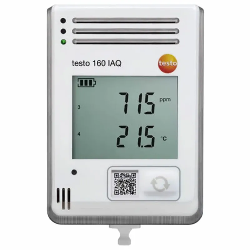 Testo 160 IAQ [0572 2014] Wi-Fi Data Logger with Display and Internal Sensors for Temperature, Humidity, CO2, and Atmospheric Pressure